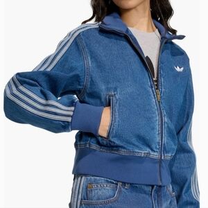 Brand new Adidas denim jeans suit.. Large jacket 32x32 matching jeans